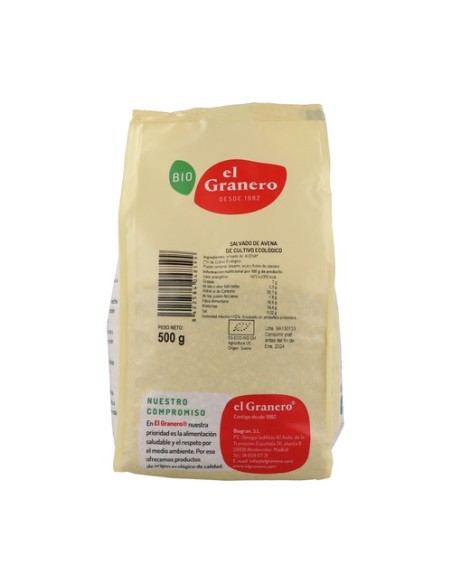 Salvado de Avena Bio 500 g El Granero Integral