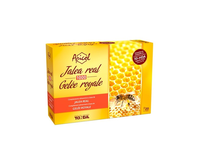 Apicol jalea real 1000 20 viales de 10ml Tongil
