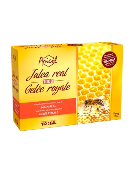 Apicol jalea real 1000 20 viales de 10ml Tongil