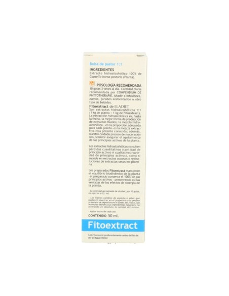 Extracto de Bolsa Pastor 50 ml Eladiet