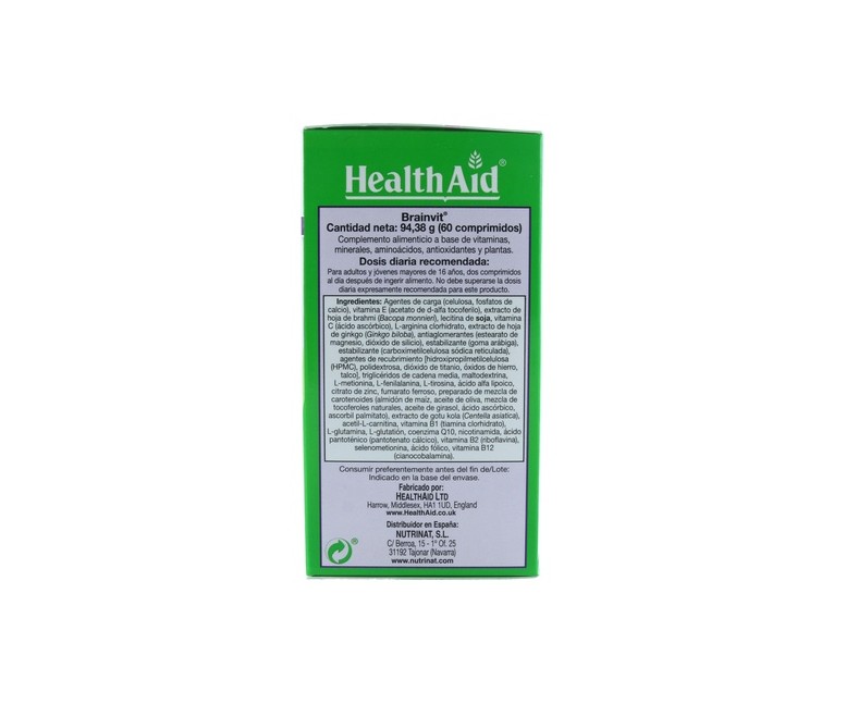 Brain Vit 60 comprimidos Health Aid