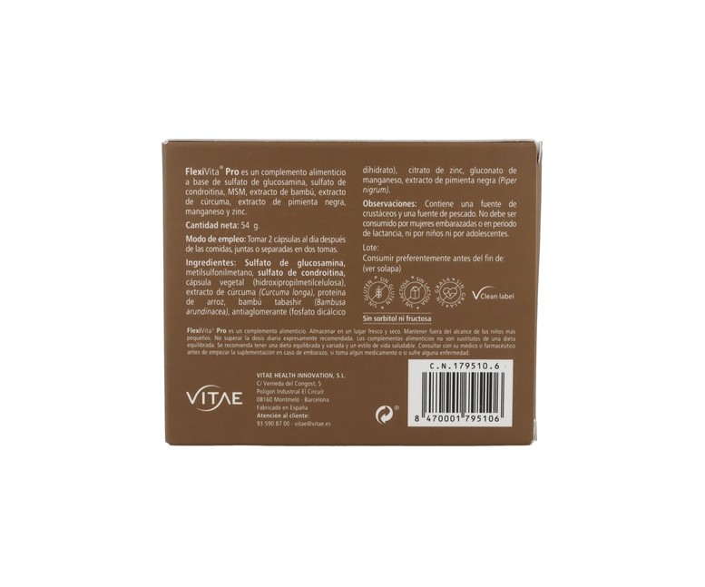 Flexivita Pro 60 cápsulas Vitae