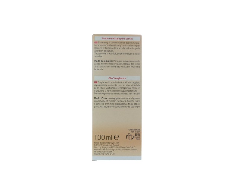 Aceite para Masaje Antiestrías 100 ml de aceite Weleda