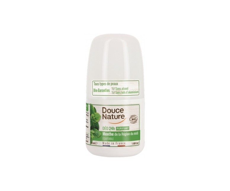 Desodorante roll-on menta 50 ml Douce nature