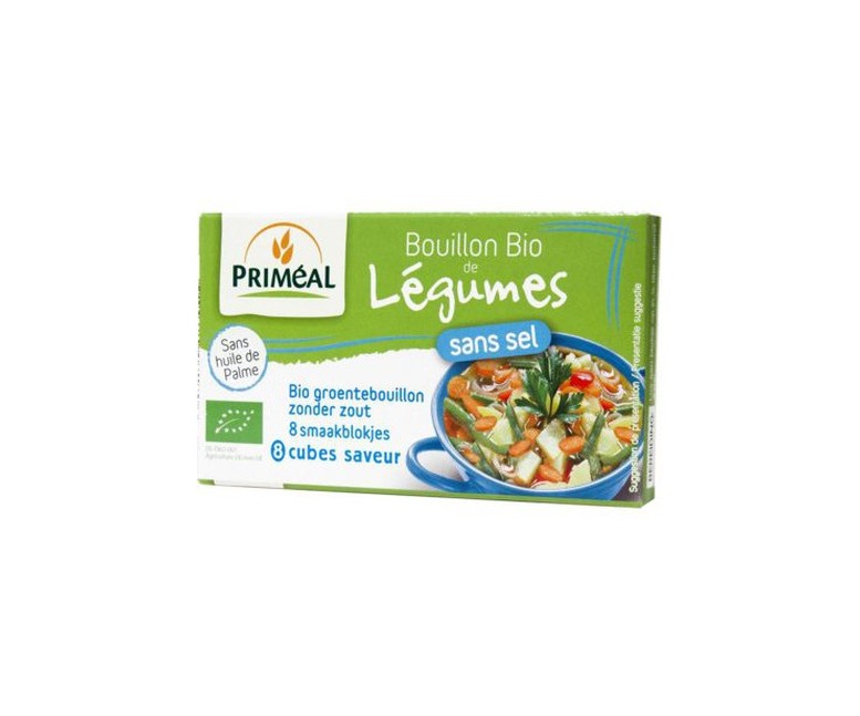 Cubitos caldo de verduras sin sal 72 g Primeal