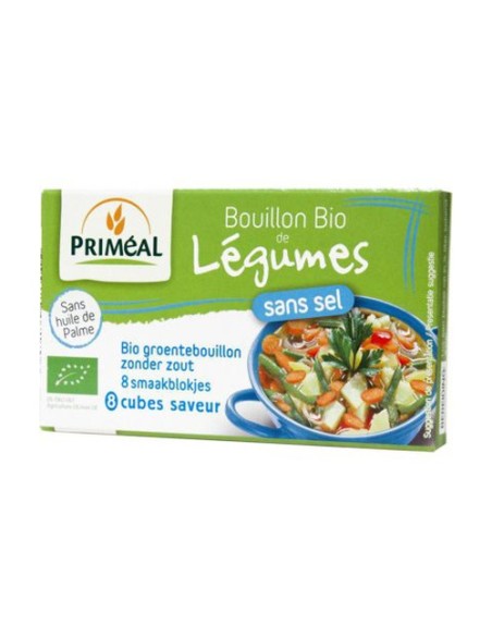 Cubitos caldo de verduras sin sal 72 g Primeal