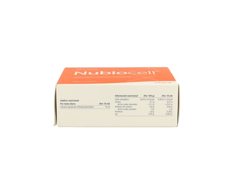 Nubiocell (Chlorella) Puro 10 ampollas Vitae