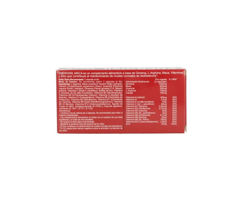 Energisil Maca 30 cápsulas Pharma Otc