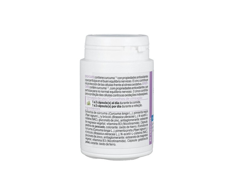 Ergycare antioxidante 60 cápsulas Nutergia