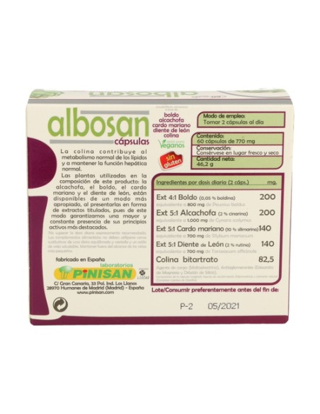 Albosan 60 cápsulas Pinisan