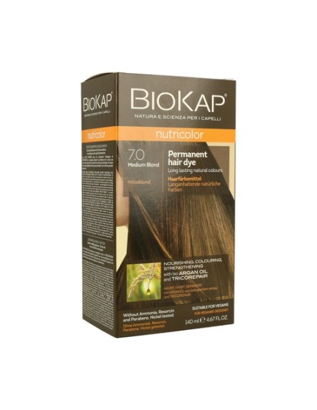Tinte Nutricolor Rubio Medio 7.0 140 ml (Rubio medio) Biokap