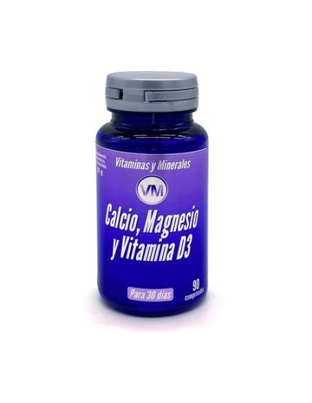 Calcio, Magnesio y Vitamina D3 + Silicio Orgánico 90 comprimidos Ynsadiet
