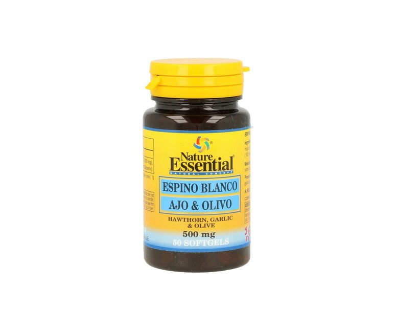 Espino Blanco con Ajo y Olivo 50 perlas de 500mg Nature Essential