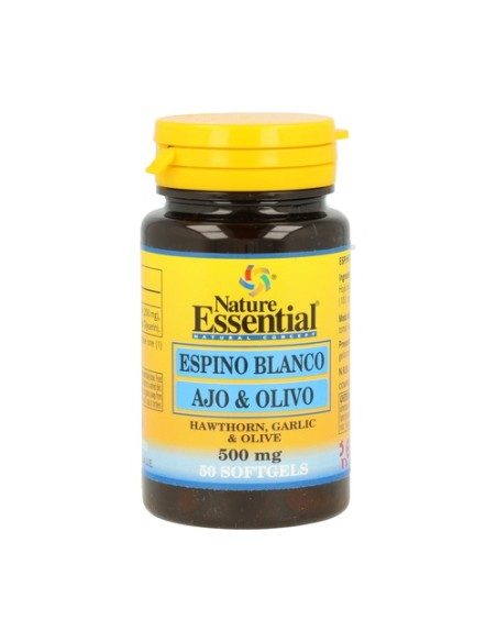 Espino Blanco con Ajo y Olivo 50 perlas de 500mg Nature Essential