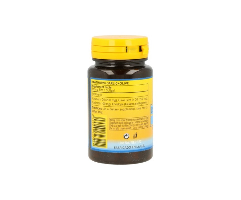 Espino Blanco con Ajo y Olivo 50 perlas de 500mg Nature Essential