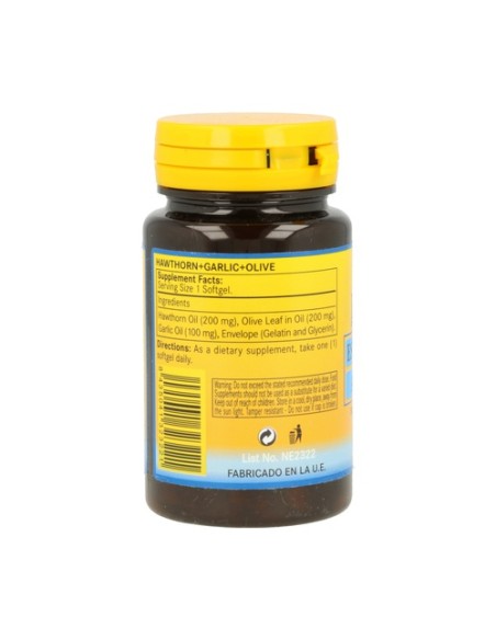 Espino Blanco con Ajo y Olivo 50 perlas de 500mg Nature Essential
