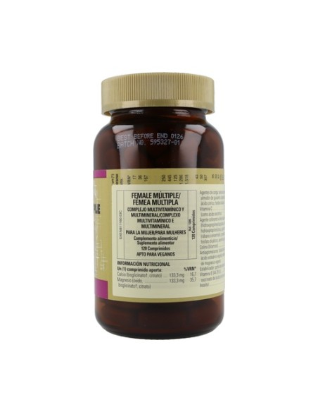 Female Multiple vitaminas y minerales (mujer) 120 comprimidos Solgar