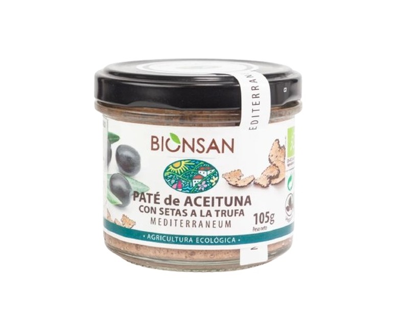 Paté de aceitunas con setas y trufa 105 g Bionsan