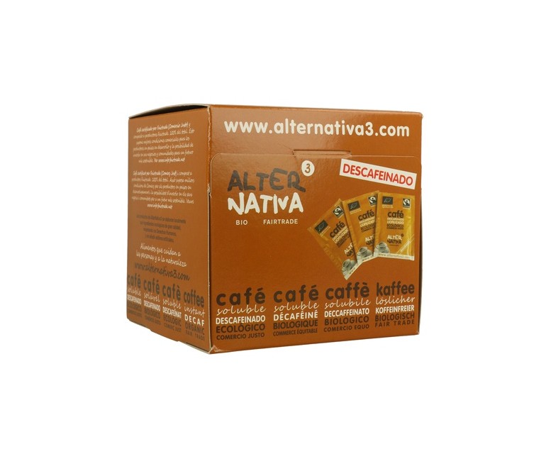 Café Soluble Liofilizado Descafeinado 25 sobres de 2g Alternativa3