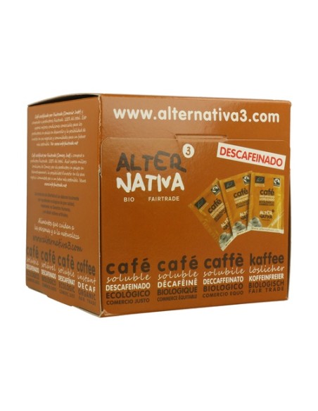 Café Soluble Liofilizado Descafeinado 25 sobres de 2g Alternativa3