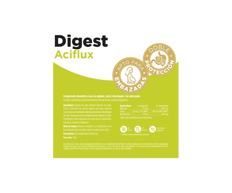 Digest AciFlux 30 comprimidos masticables de 1600 mg Eladiet