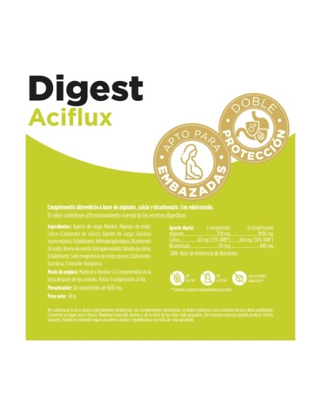 Digest AciFlux 30 comprimidos masticables de 1600 mg Eladiet