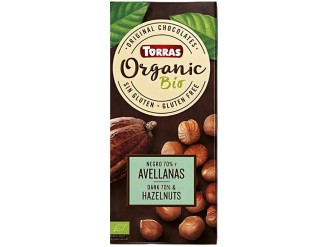 Chocolate negro 70% con avellanas bio sg.