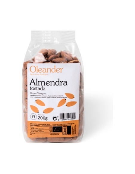 Almendra tostada con piel bio 200 g Oleander