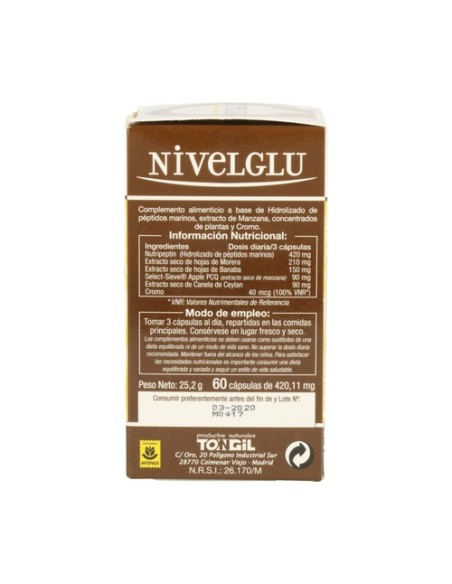 Nivelglu 60 cápsulas de 420.11mg Tongil