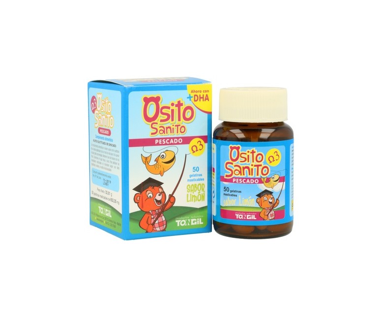 Osito sanito pescado omega 3 50 gominolas de 652.35 mg Tongil