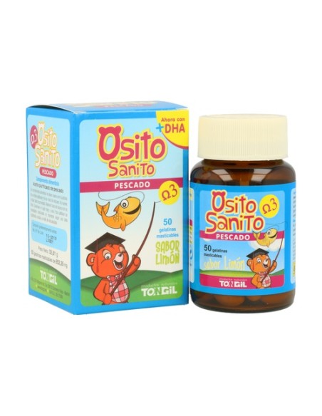 Osito sanito pescado omega 3 50 gominolas de 652.35 mg Tongil