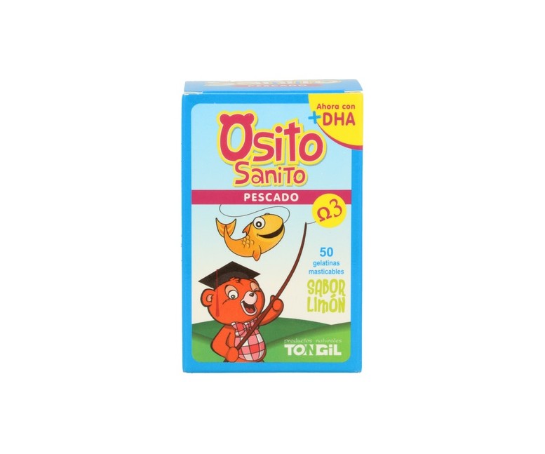 Osito sanito pescado omega 3 50 gominolas de 652.35 mg Tongil