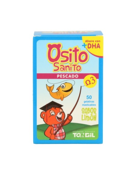 Osito sanito pescado omega 3 50 gominolas de 652.35 mg Tongil
