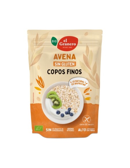 Copos suaves de avena integral sin gluten Bio 500 g El Granero Integral