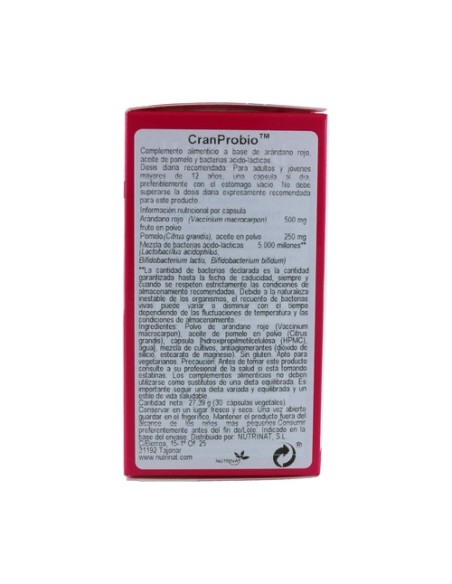 Cranprobio 30 cápsulas vegetales Health Aid