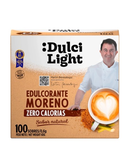 Edulcorante moreno zero calorías 100 sobres Dulcilight