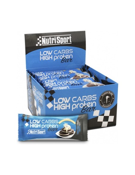 Caja de barritas low carbs cookies cream 16 barritas Nutrisport