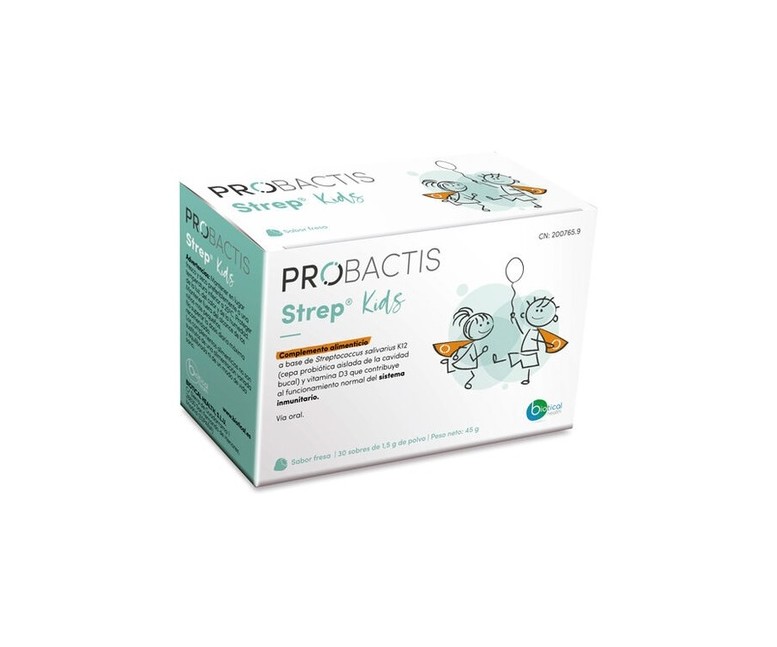 Probactis strep kids probióticos fresa 30 sobres Probactis