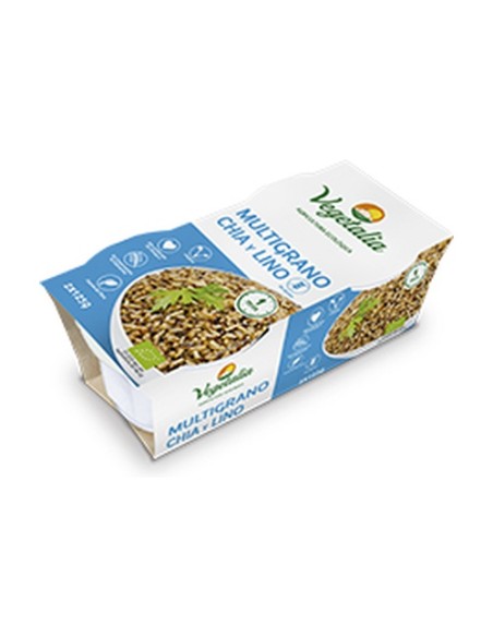 Pack Vasito Multigrano Chía y Lino Bio 2 unidades de 125g Vegetalia
