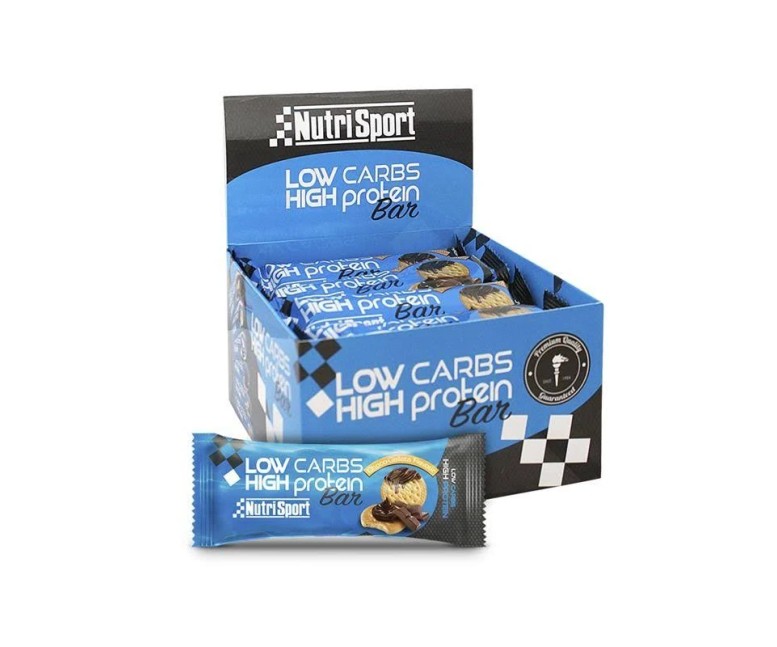Low carbs high proteína choco-galleta 16 barritas Nutrisport