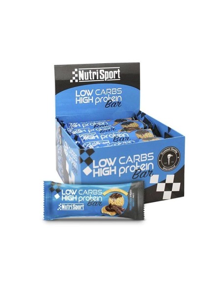 Low carbs high proteína choco-galleta 16 barritas Nutrisport