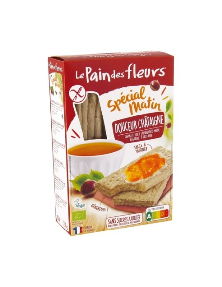 Tostadas Crujientes de Castaña Spécial Matin Bio Sin Gluten 230 g Le pain des fleurs