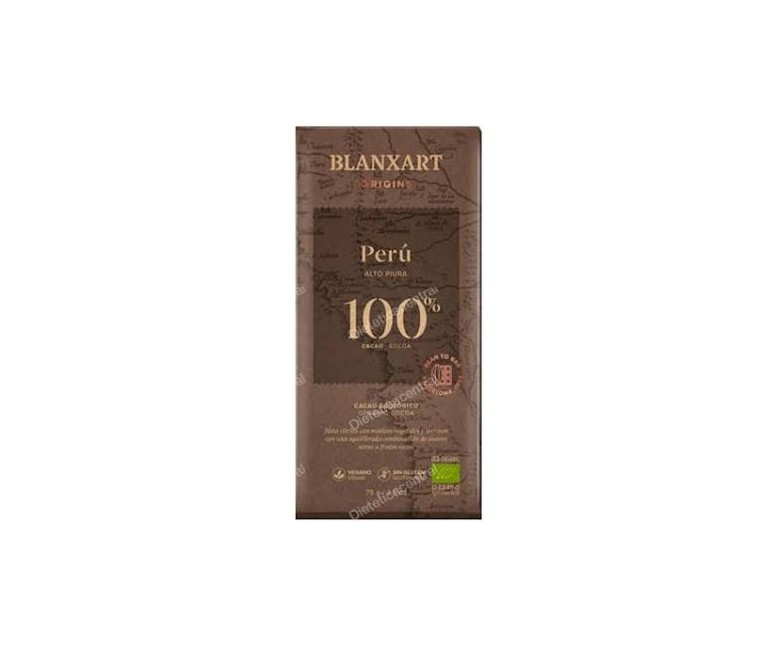 Chocolate negro 100% Perú eco 75 gr Blanxart