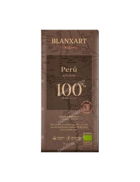 Chocolate negro 100% Perú eco 75 gr Blanxart