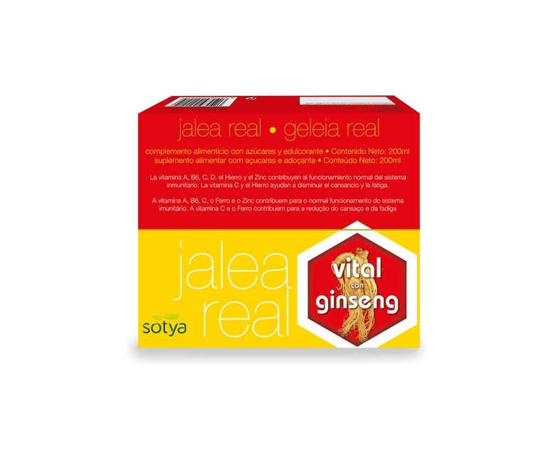 Jalea Real Vital con Ginseng 20 viales de 10ml Sotya