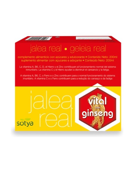 Jalea Real Vital con Ginseng 20 viales de 10ml Sotya
