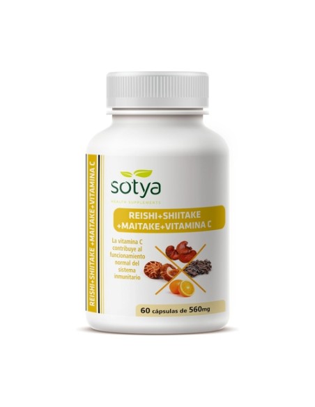Reishi, Maitake y Shitake 60 cápsulas Sotya
