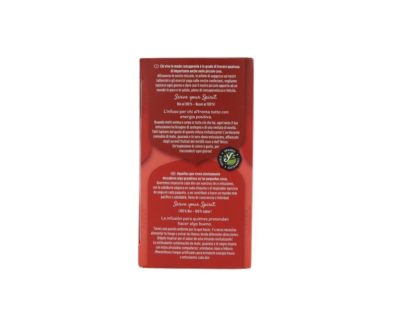 Infusión ayurvédica Energía Positiva con Arándanos Rojos e Hibisco 17 bolsitas infusoras de 1.8g Yogi Tea
