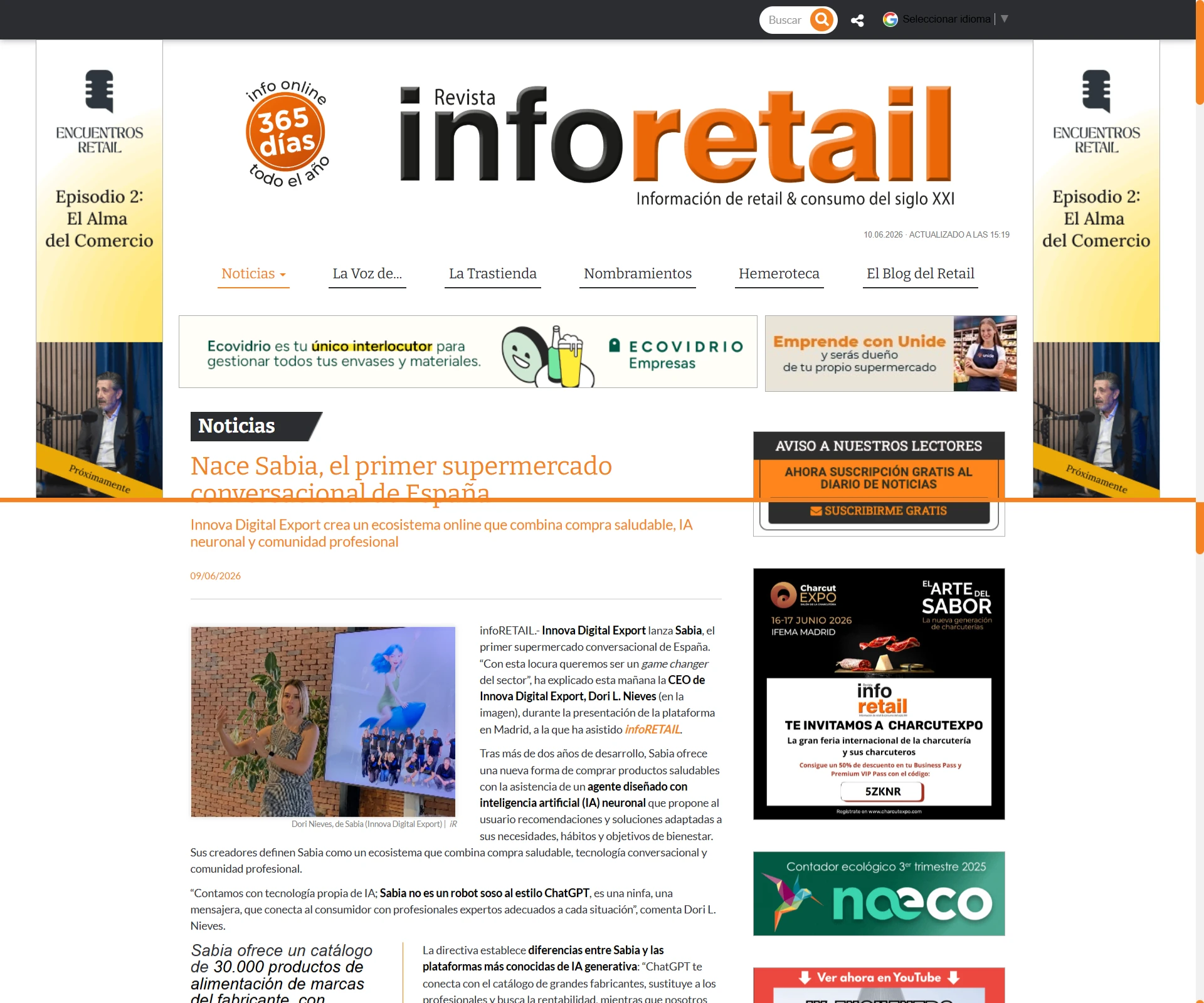 infoRETAIL: Nace Sabia, el primer supermercado conversacional de España